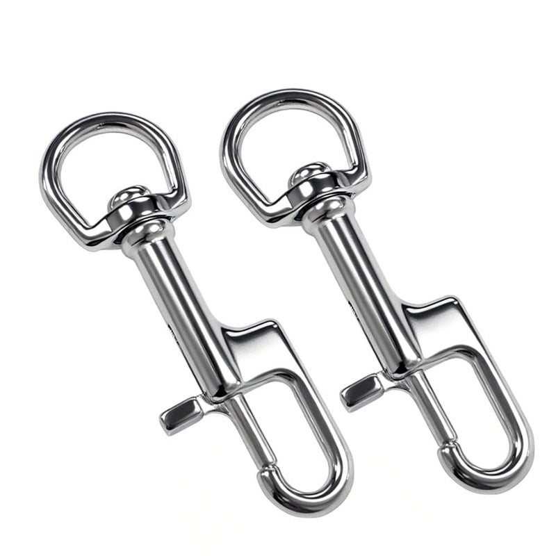 QAVBFA 2 PCS Swivel Bolt Snap Diving Clips – Premium Stainless Steel Single Ended Snap Hooks Buckle for Pet Leash, Scuba Diving, and More (2PCS-94mm) - Image 1